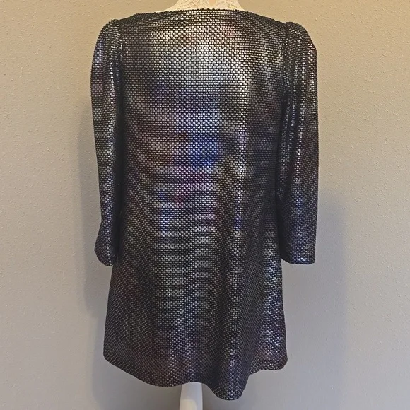 Free People Shimmery Sheath Dress with Bateau Neckline Sz S - Picture 6 of 10
